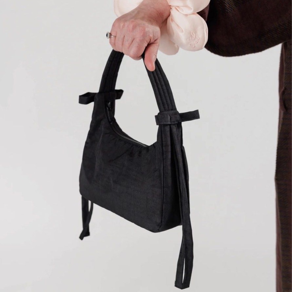 Baggu x Sandy Liang Mini Bow Bag Black NWT - Picture 2 of 5
